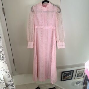 Vintage 1970s Handmade Bridesmaid Prom Dress